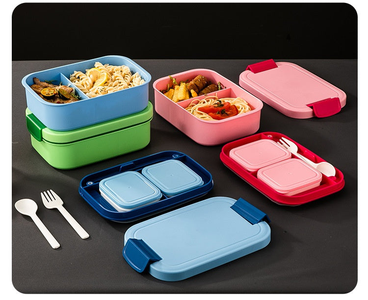 1900ml Double-Layer Lunchbox (Pink)